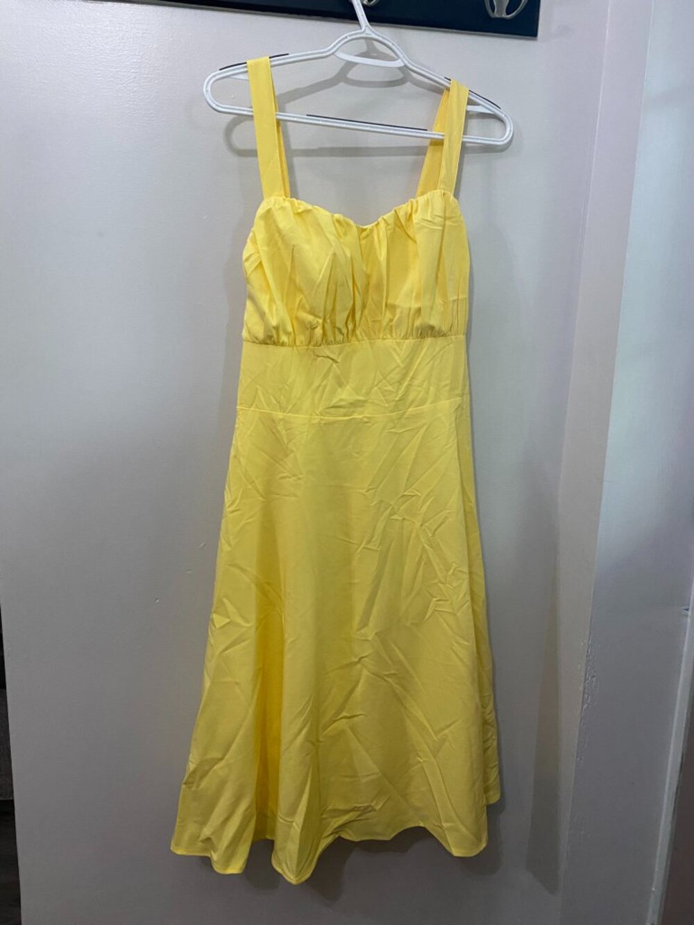 NWT Belle Pogue Yellow A-Line Midi Dress 1X